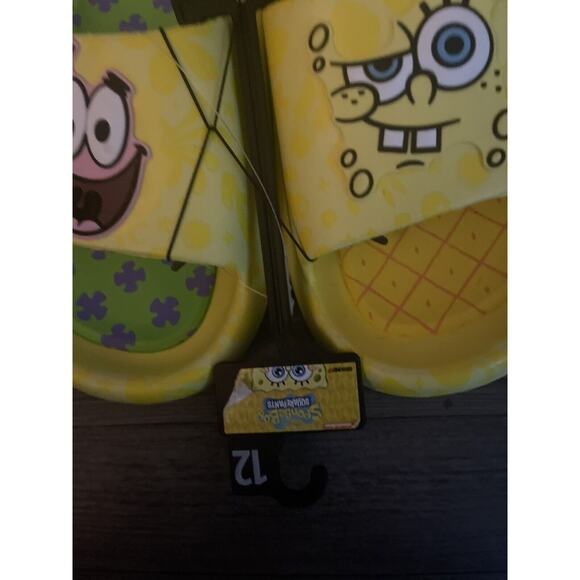 SPONGEBOB SQUAREPANTS SLIDES. BRAND NEW. ADULT SIZE 12 - Picture 3 of 6